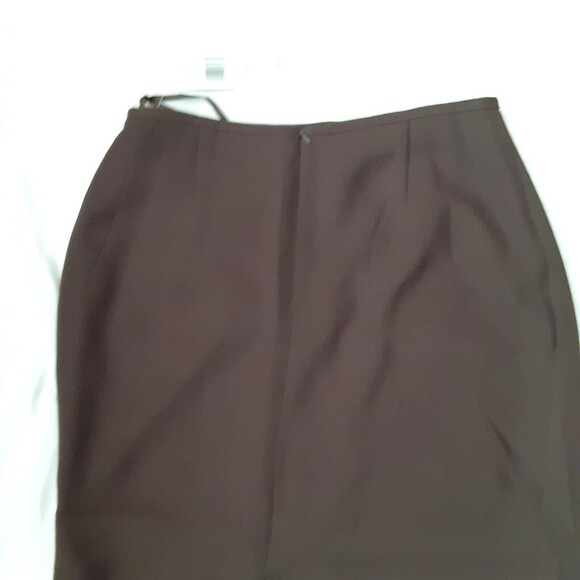 NWT Evan Picone brown career skirt fully lined midi 30" waist polyester - Picture 5 of 5